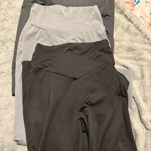 SHEIN Black and Gray Leggings Set